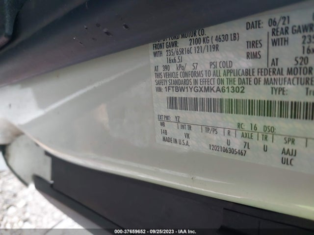 Ford TRANSIT CARGO VAN 2021 1FTBW1YGXMKA61302 Image 9
