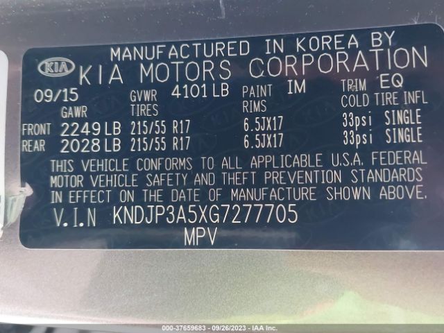 KNDJP3A5XG7277705 KIA SOUL +