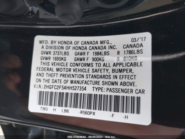 2HGFC2F54HH527354 Honda Civic Sedan Lx