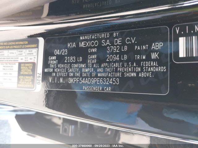 3KPF54AD9PE632453 KIA Forte Gt-line
