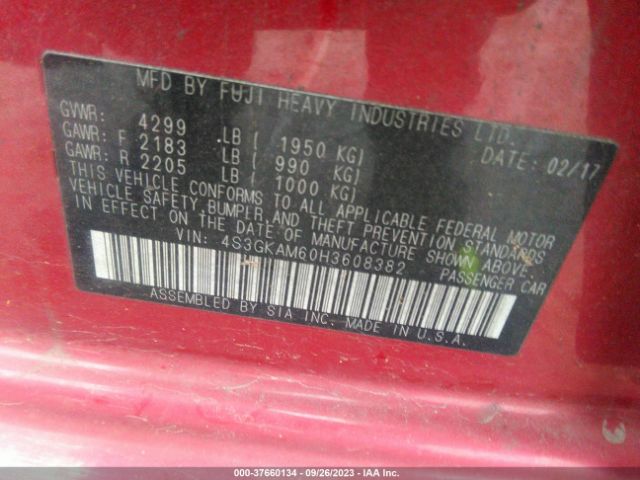 4S3GKAM60H3608382 Subaru Impreza Sport