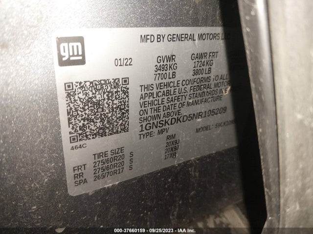 Chevrolet Suburban Z71 2022 1GNSKDKD5NR195209 Image 9