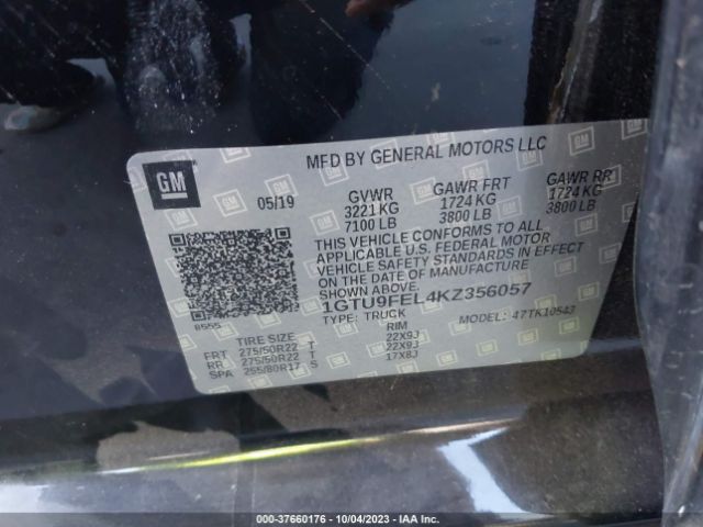 1GTU9FEL4KZ356057 GMC Sierra 1500 Denali
