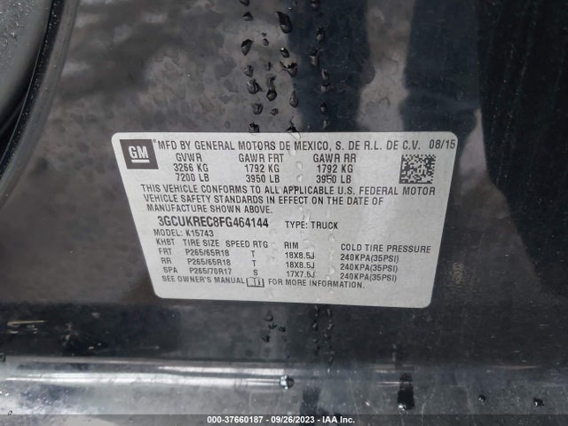 Chevrolet Silverado 1500 1lt 2015 3GCUKREC8FG464144 Image 9