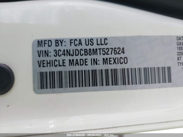 3C4NJDCB8MT527624 Jeep Compass Limited