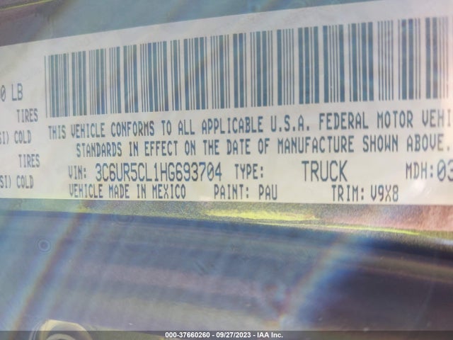 RAM 2500 Tradesman 2017 3C6UR5CL1HG693704 Image 9