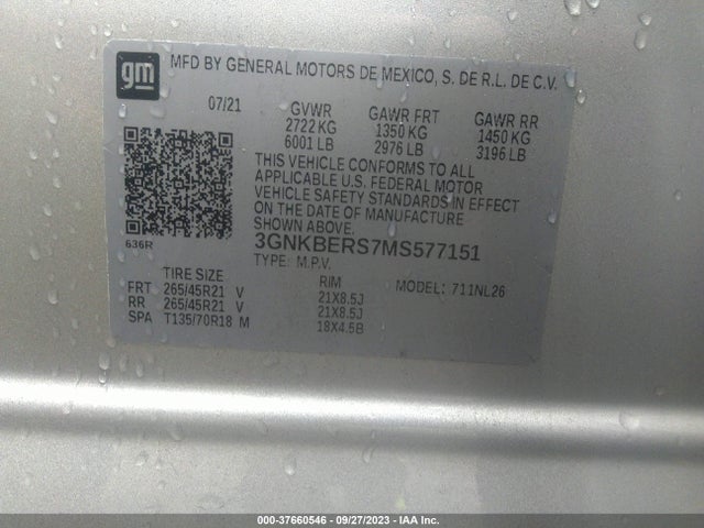 Chevrolet BLAZER RS 2021 3GNKBERS7MS577151 Image 9
