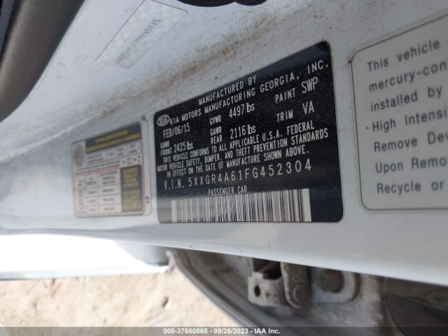 5XXGR4A61FG452304 KIA Optima Sxl Turbo
