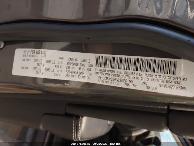 1C4PJMDS7FW633566 Jeep Cherokee Limited