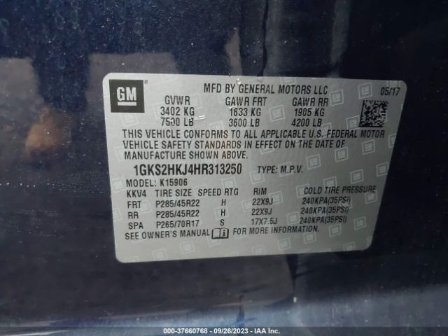 1GKS2HKJ4HR313250 GMC YUKON XL DENALI