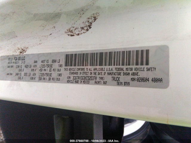 3C6TRVDG3KE525370 RAM Promaster Cargo Van
