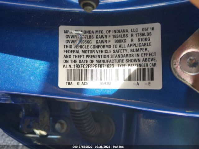 19XFC2F52GE071623 Honda Civic Sedan Lx