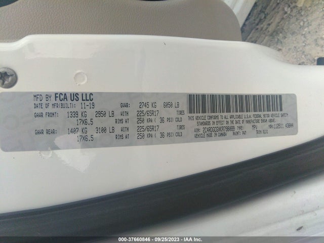 Dodge Grand Caravan Sxt 2019 2C4RDGCGXKR798089 Image 9