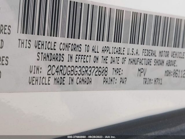 2C4RDGBG3GR372608 Dodge Grand Caravan American Value Pkg