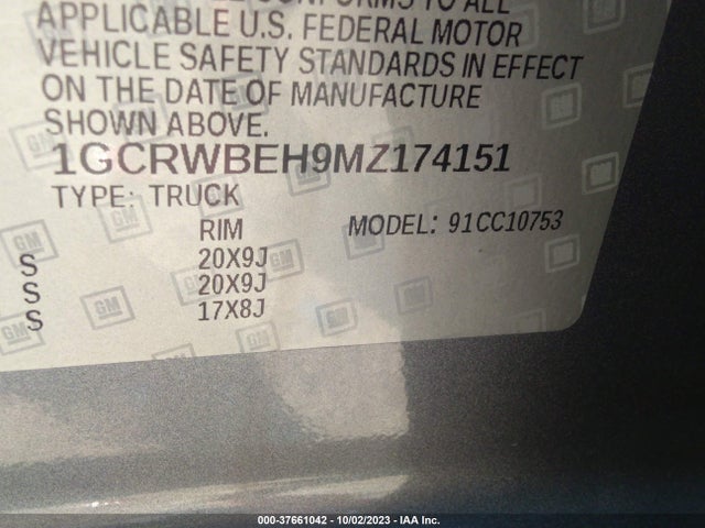 Chevrolet Silverado 1500 Custom 2021 1GCRWBEH9MZ174151 Image 9