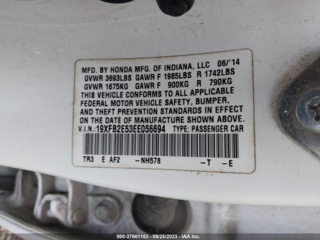 19XFB2E53EE056694 Honda Civic Sedan Lx