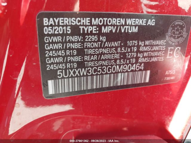 5UXXW3C53G0M90464 BMW X4 Xdrive28i