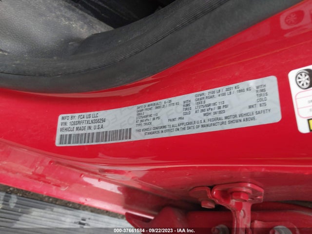 RAM 1500 Big Horn  4x4 5'7 Box 2020 1C6SRFFTXLN356294 Image 9
