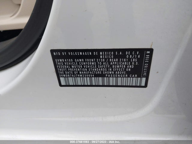 3VWDB7AJ7HM236694 Volkswagen Jetta 1.4t Se