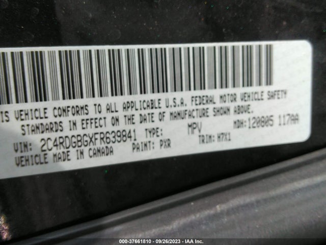 2015 DODGE GRAND CARAVAN 2C4RDGBGXFR639841 Photo 8
