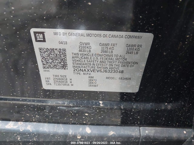 Chevrolet Equinox Premier 2018 2GNAXVEV6J6323048 Image 9