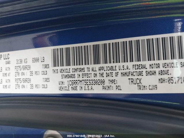 1C6RR7MT5ES330200 RAM 1500 Sport