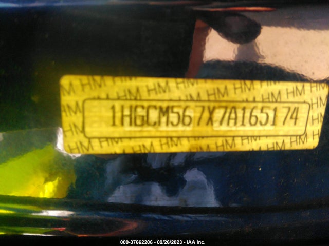 2007 HONDA ACCORD SDN EX/EX-L VIN: 1HGCM567X7A165174