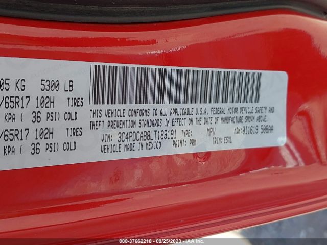 3C4PDCAB8LT183191 Dodge Journey Se Value