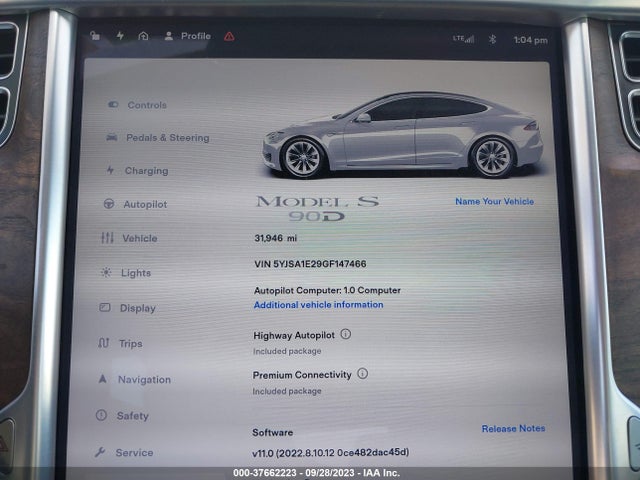 Tesla Model S 90d/70d/75d/60d/85d 2016 5YJSA1E29GF147466 Image 13