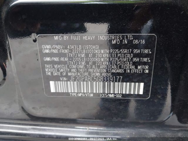 JF2GPABC5G8339177 Subaru Crosstrek Premium