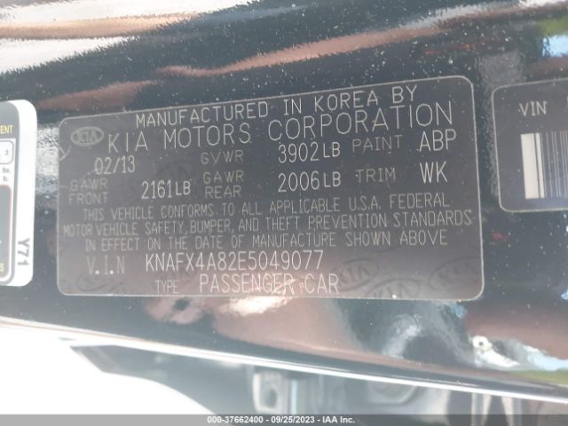 KNAFX4A82E5049077 KIA FORTE EX