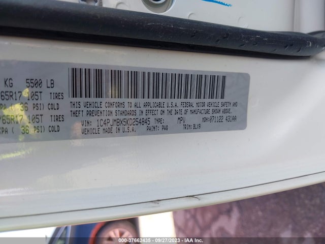 1C4PJMBX5KD254845 Jeep Cherokee Trailhawk Elite 4x4