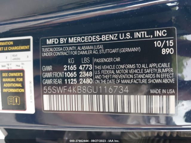 55SWF4KB8GU116734 Mercedes-Benz C-class C 300