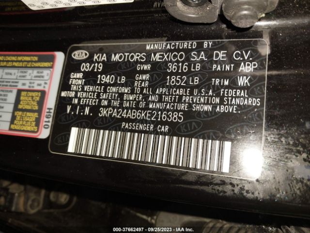 3KPA24AB6KE216385 KIA RIO S