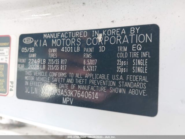 KNDJP3A53K7640614 KIA SOUL +