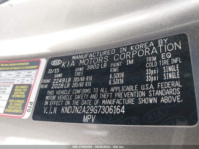 KNDJN2A29G7306164 KIA Soul Base