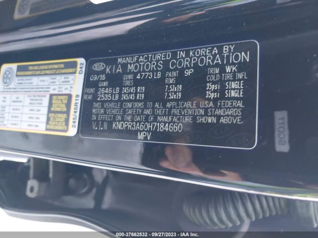 KNDPR3A60H7184660 KIA Sportage Sx Turbo
