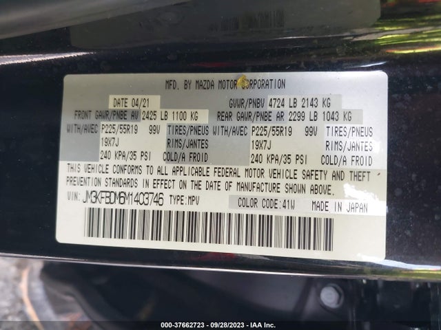 Mazda Cx-5 Grand Touring 2021 JM3KFBDM6M1403746 Image 9