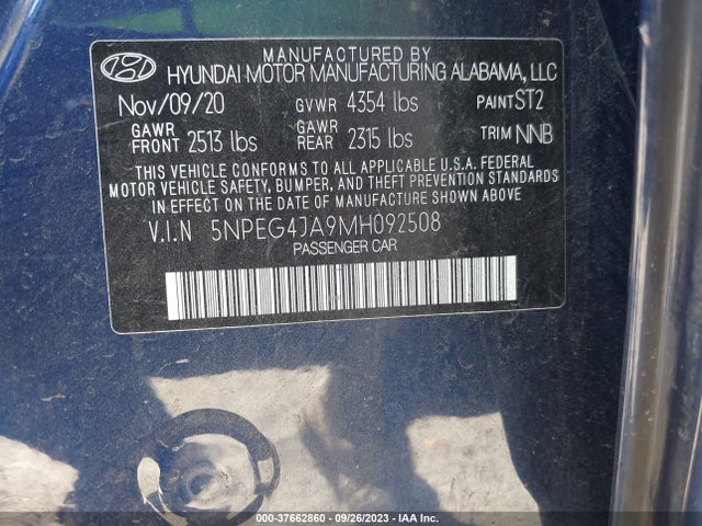 Hyundai SONATA SE 2021 5NPEG4JA9MH092508 Image 9