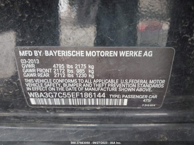 BMW 328i Xdrive 2014 WBA3G7C55EF186144 Image 9