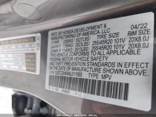 5J8TC2H64NL011065 Acura Rdx A-spec Package