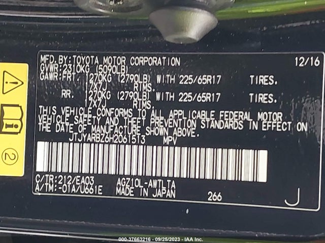 JTJYARBZ6H2061513 Lexus Nx Nx Turbo