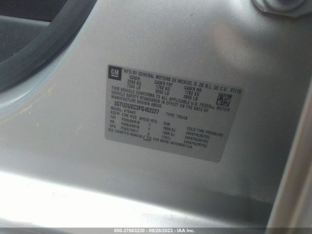 3GTU2UEC3FG452227 GMC Sierra 1500 Sle