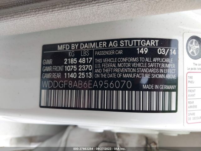 WDDGF8AB6EA956070 Mercedes-Benz C-class C 300