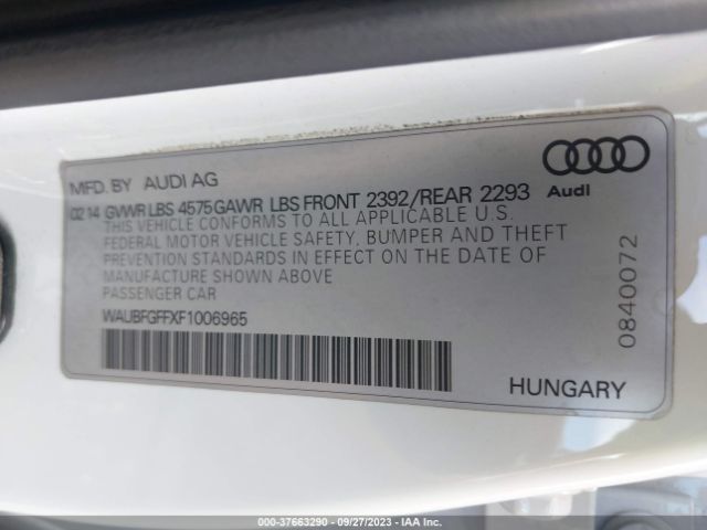 WAUBFGFFXF1006965 Audi A3 2.0t Premium
