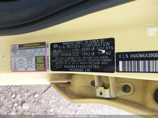 KIA RIO LX 2016 KNADM4A39G6590760 Image 9