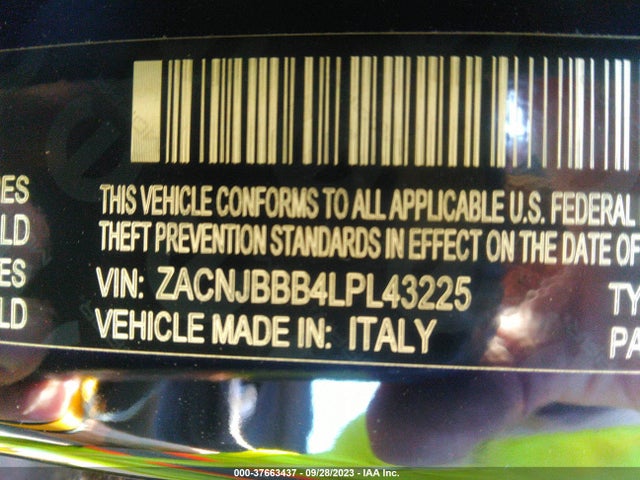 ZACNJBBB4LPL43225 Jeep Renegade Altitude