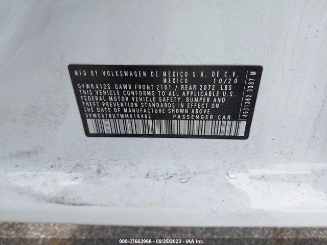 3VWC57BU7MM016462 Volkswagen Jetta S/se/r-line