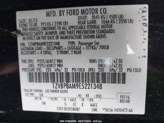 1ZVBP8AM9E5221348 Ford Mustang V6