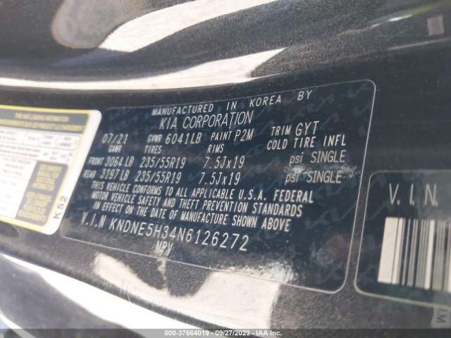KNDNE5H34N6126272 KIA Carnival Sx